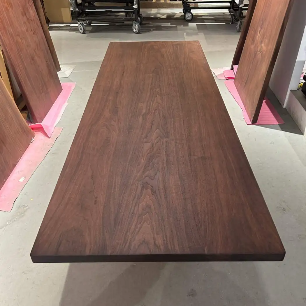 三拼 北美黑胡桃实木大板 全方边大板茶桌 256*92*4.5