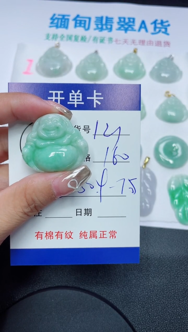 翡翠未镶嵌吊坠(赠链)121