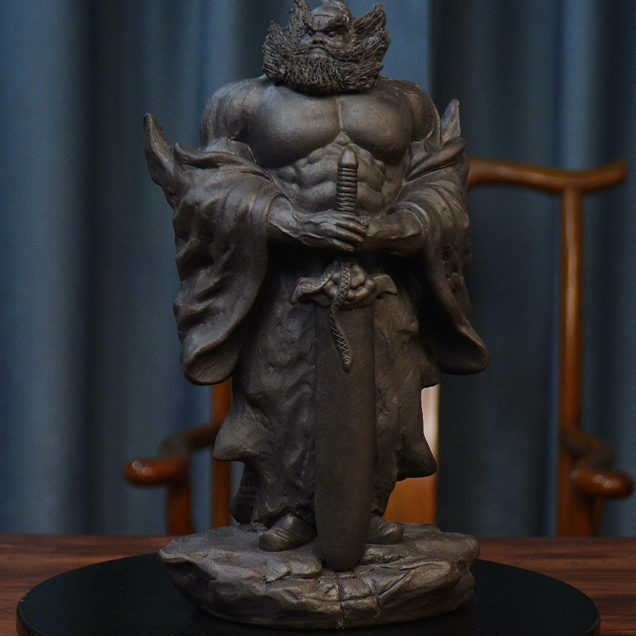 钟馗问天 宜兴摆件