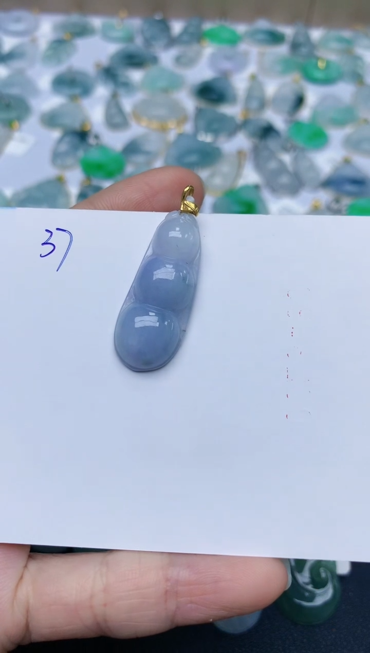 【闪购商品】翡翠颈饰18K金镶嵌天然翡翠A货    37