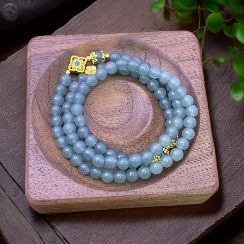 佳玺甄选 128DIY天空蓝老蓝水 三圈6mm