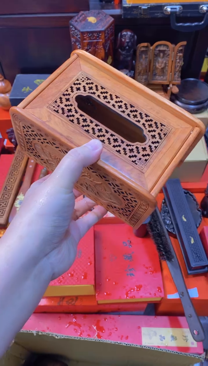 【闪购商品】木花梨纸巾盒直播推荐直播推荐