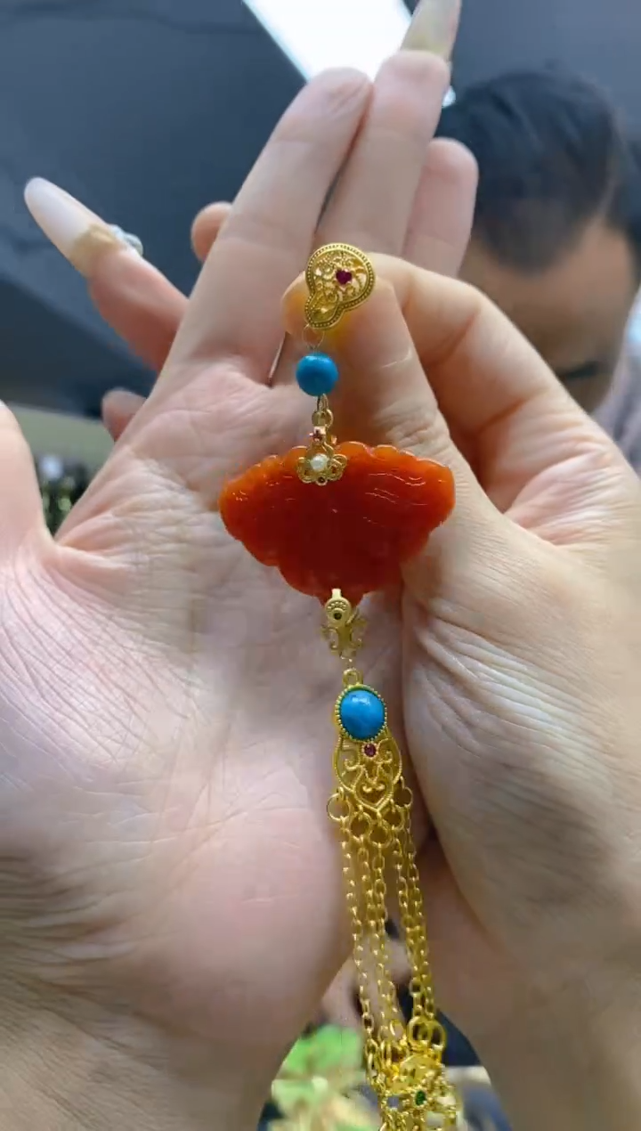 【闪购商品】翡翠耳饰合金125翡翠压襟