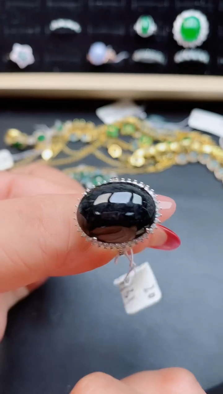 【闪购商品】翡翠戒指银S925镶嵌1212