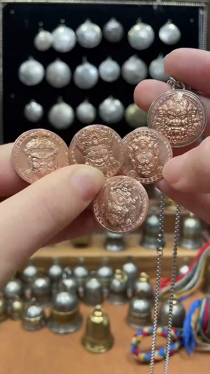 ?****?美国一美元自由女神背面五色财神一套配链子