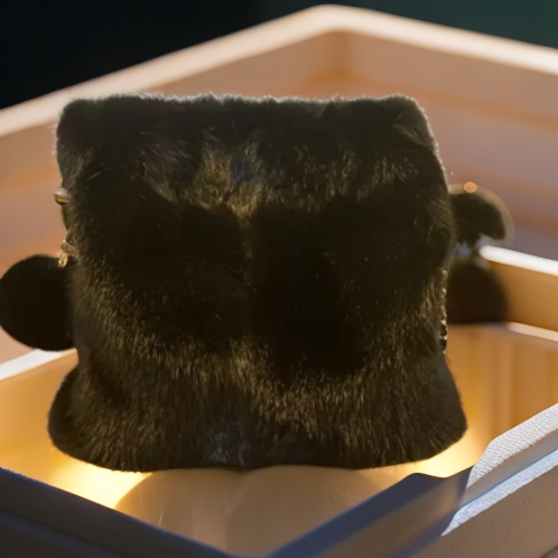 手提包韩系高档双链条毛毛包秋冬新款女包时尚大容量通勤包百搭