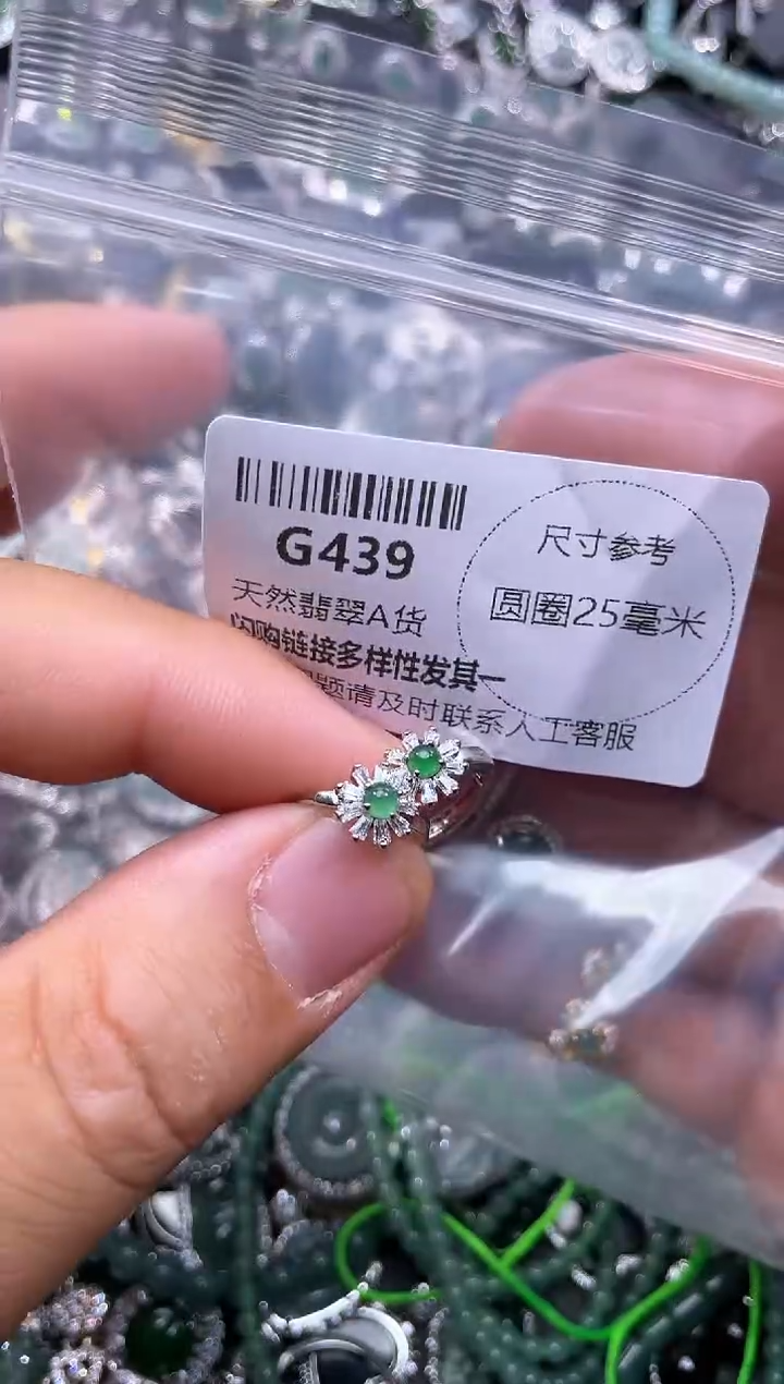 【闪购商品】翡翠颈饰未镶嵌G439耳扣