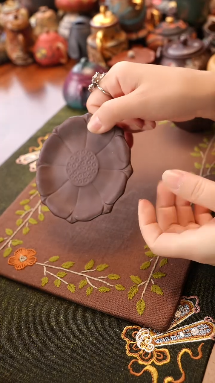 茶壶紫砂紫泥莲子杯垫