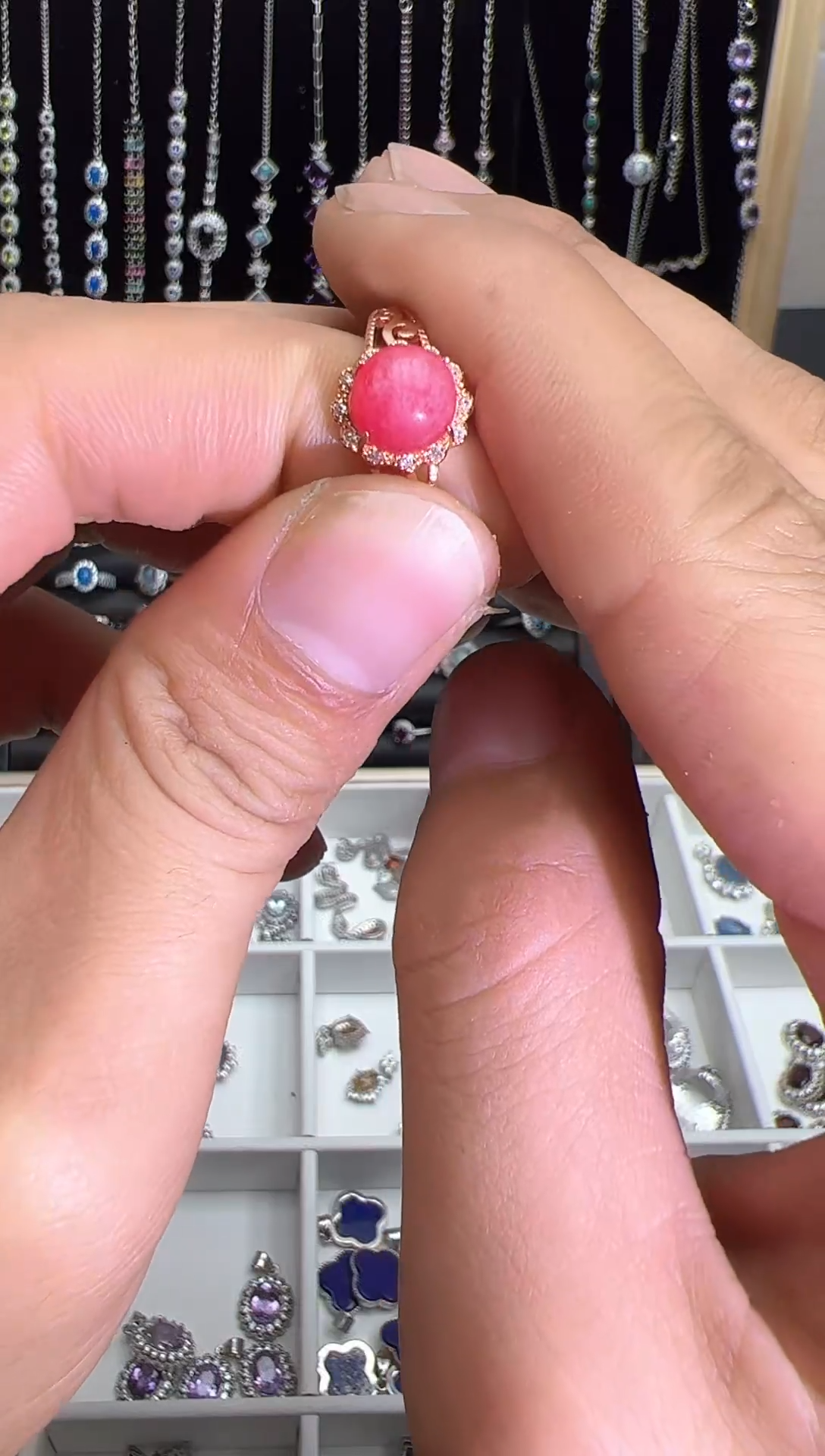 【闪购商品】水晶戒指银S925镶嵌0000