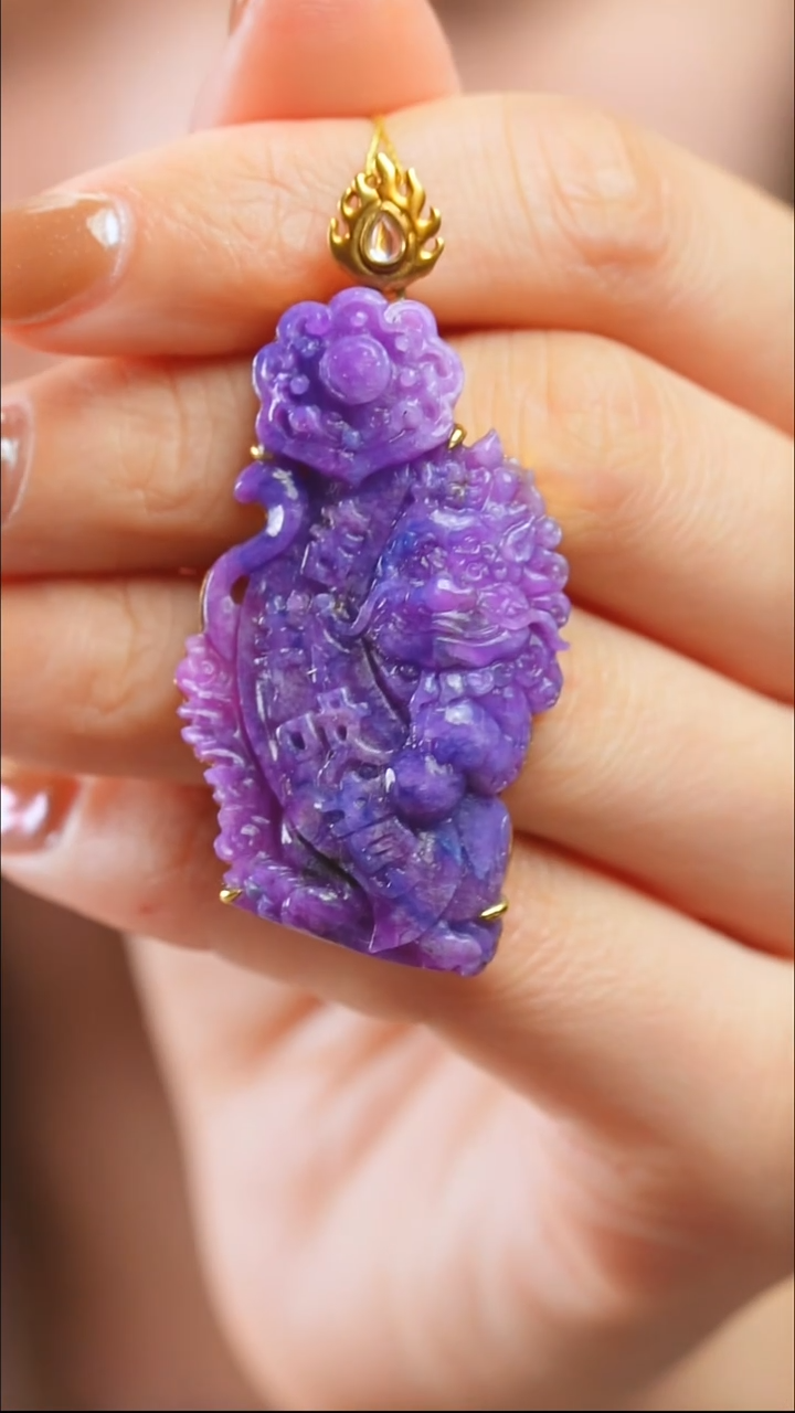 苏纪石（舒俱来）18K金镶嵌吊坠(不含链)765