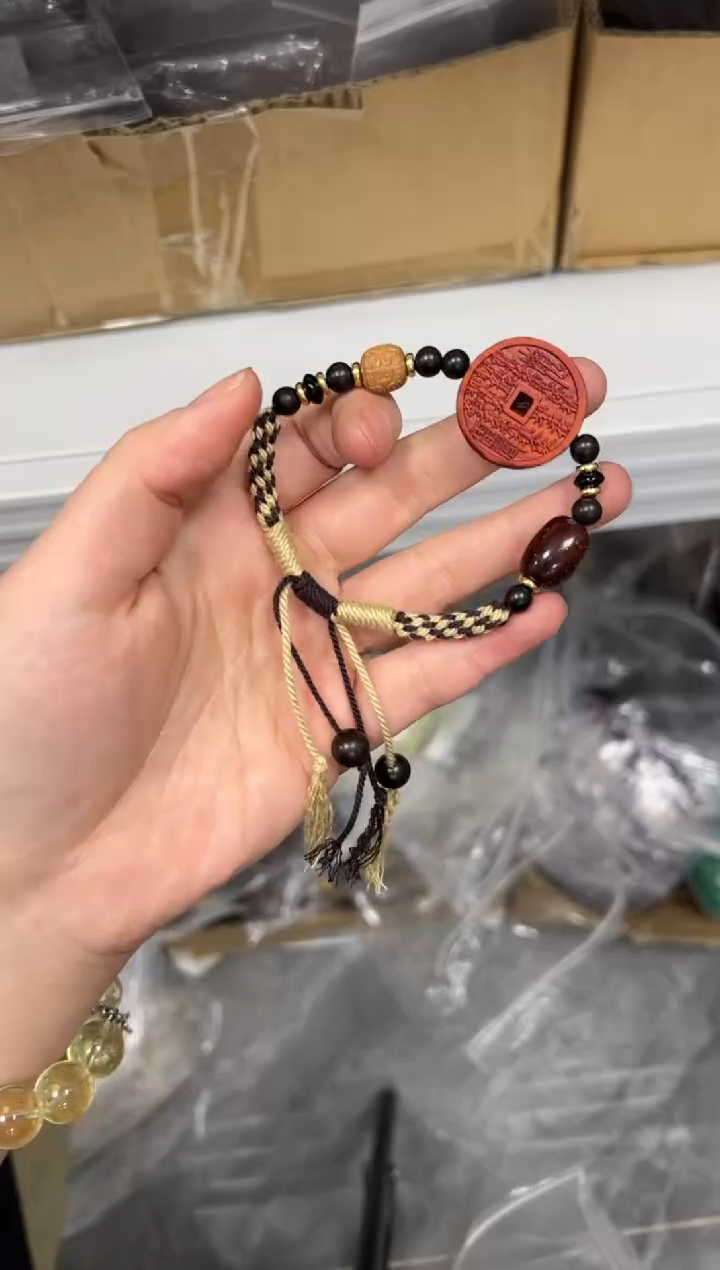 【闪购商品】小叶紫檀手串/手链紫檀木山鬼牌手绳[0749]