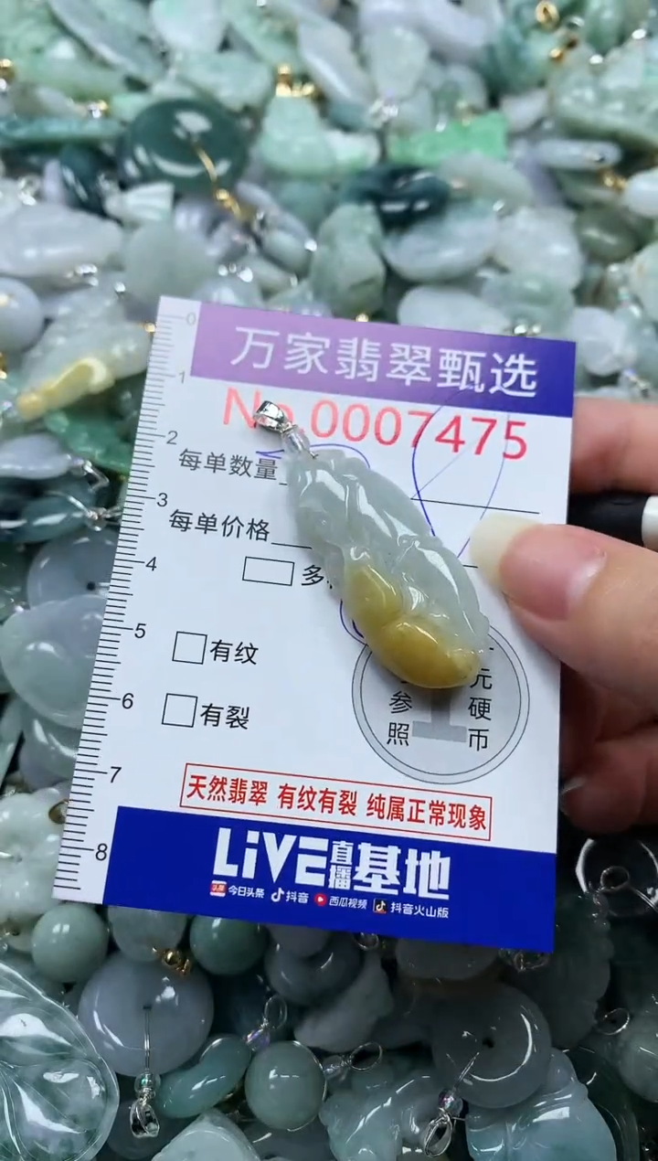 吊坠(不含链)未镶嵌翡翠7475