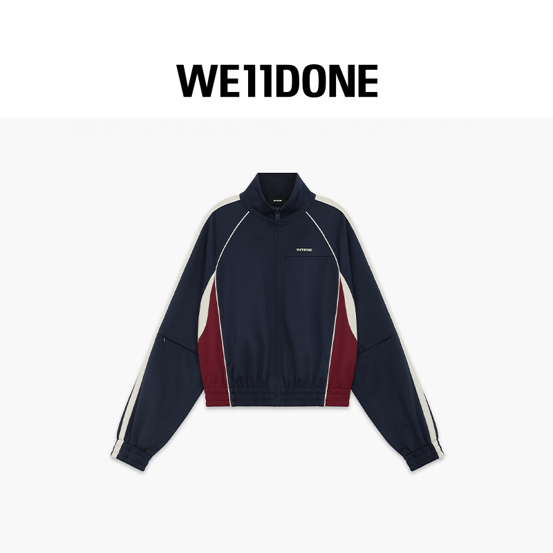 【25秋冬新品】WE11DONE女士拼接撞色立领工装口袋休闲夹克25-844