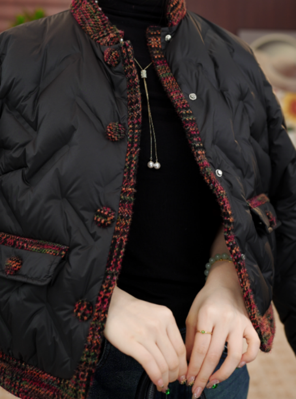 【甄选大朵鸭绒】2025杭州原版正品保暖减龄修身羽绒服E-6001-YXYY