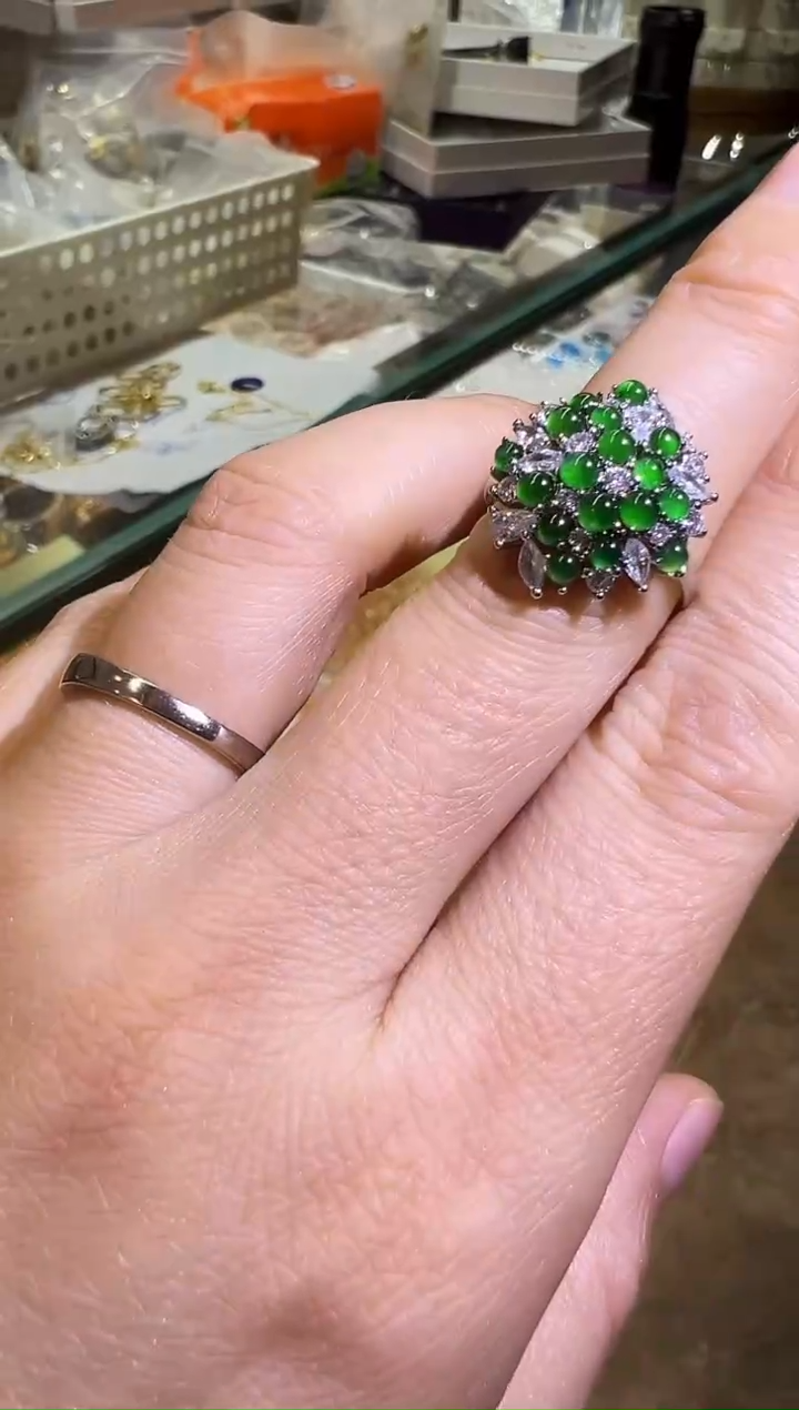 未镶嵌戒指翡翠1206m077多样性发其一