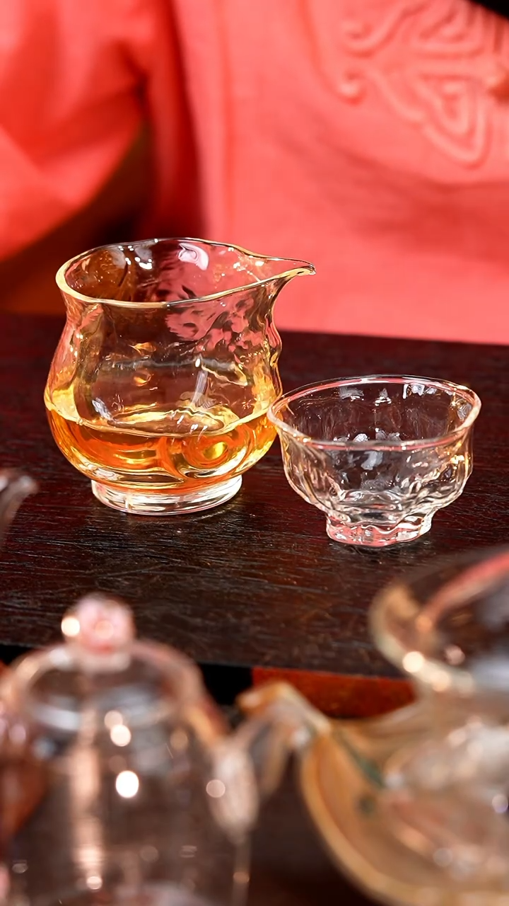 暗香疏影/海浪纹匀杯+核桃浮生杯