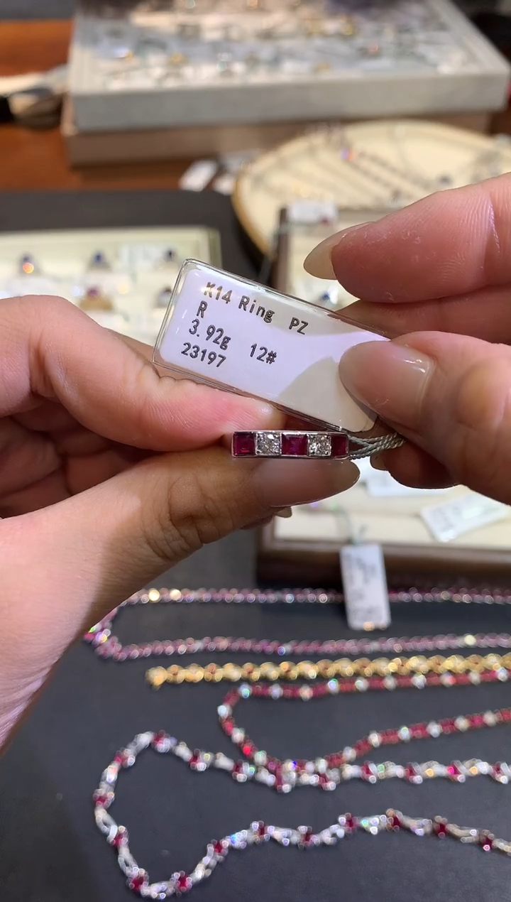 定制红宝石戒指14K金镶嵌D283|4580