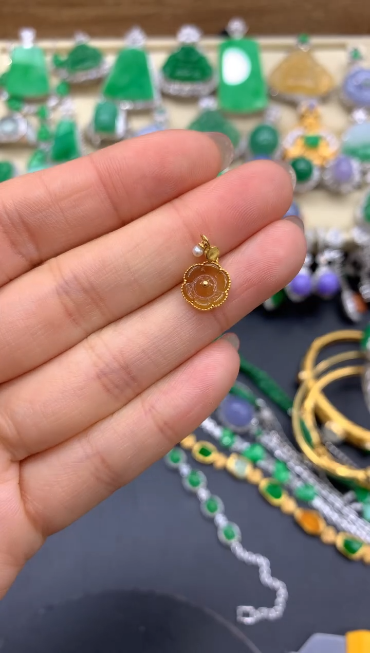 【闪购商品】翡翠颈饰18K金镶嵌220-中国好珍宝1