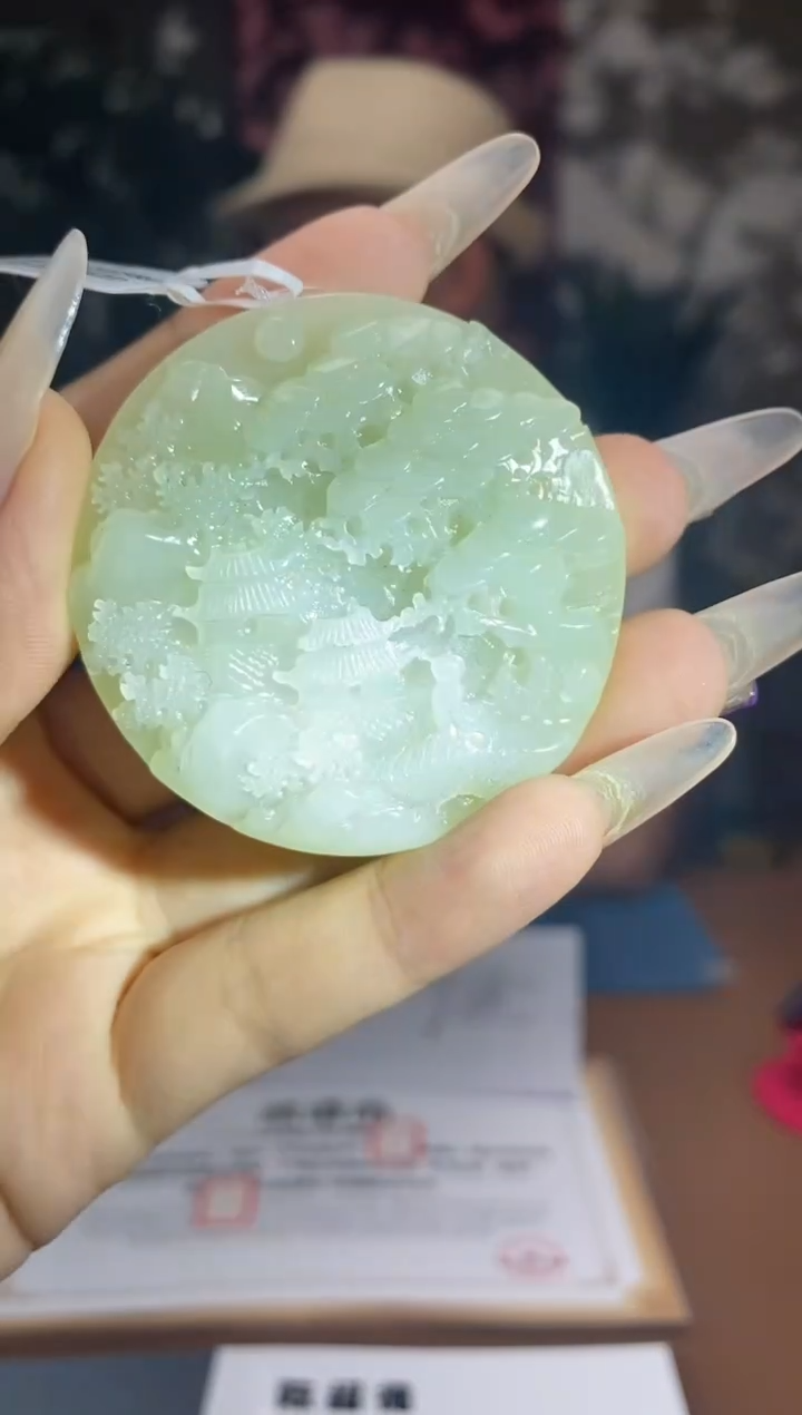 和田玉未镶嵌颈饰A991