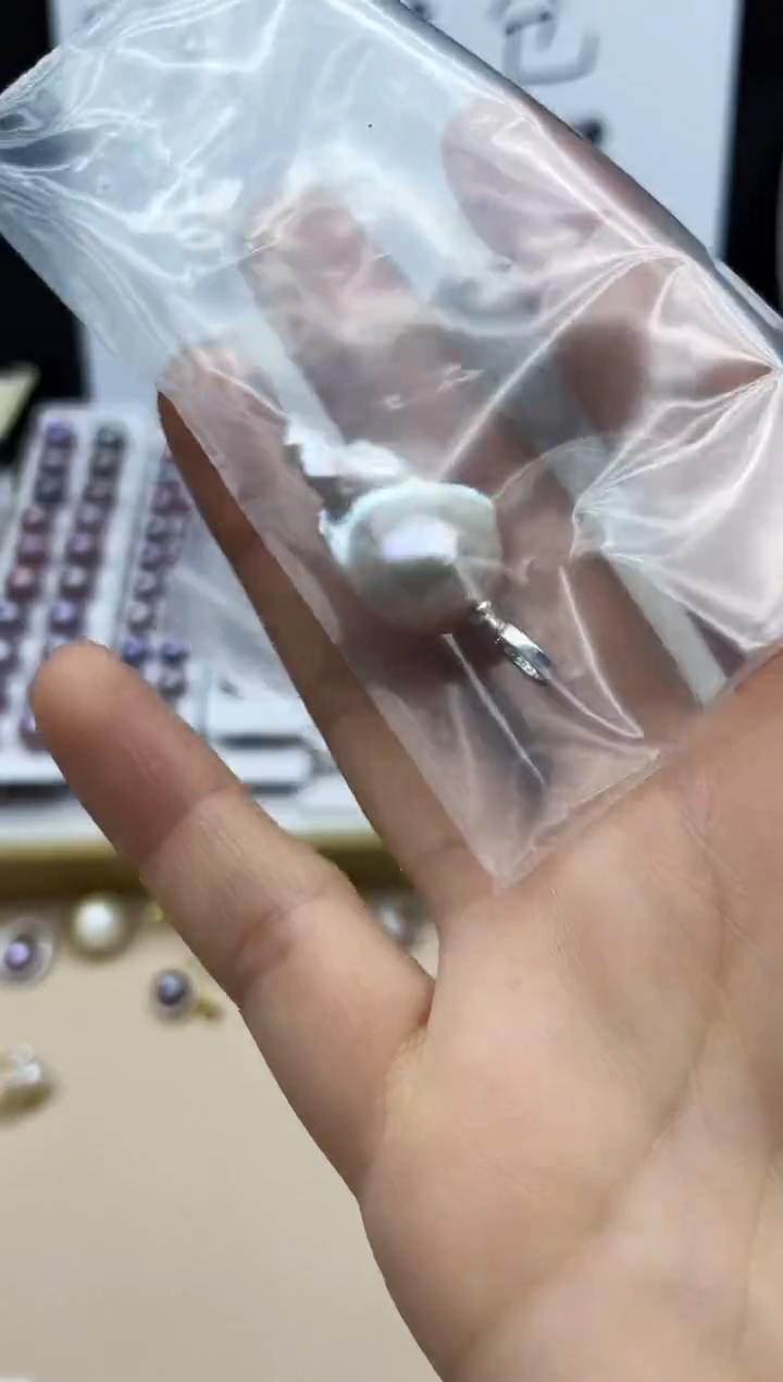 【闪购商品】淡水珍珠银S925镶嵌吊坠(不含链)吊坠