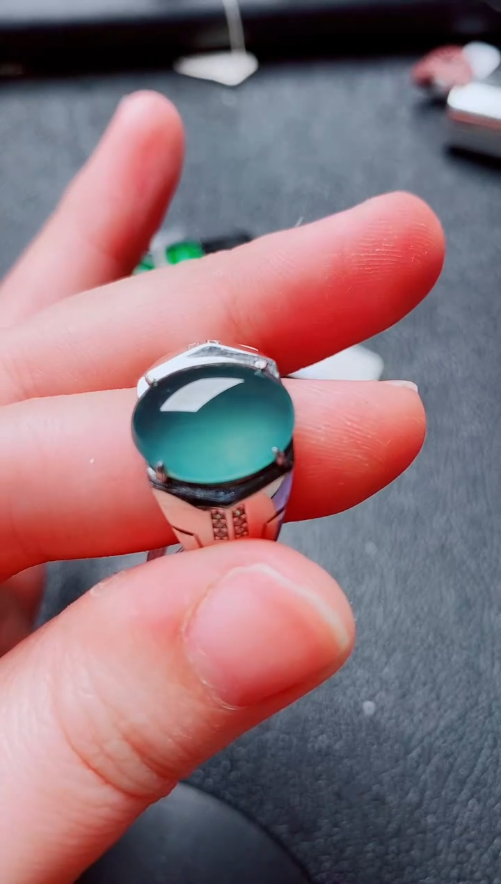 银S925镶嵌戒指翡翠1111