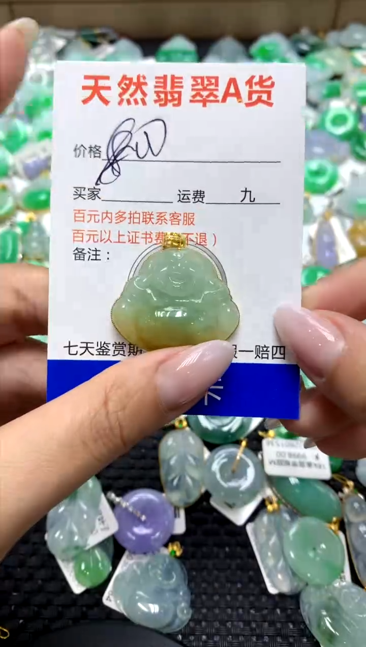 翡翠18K金镶嵌颈饰1111111111111111