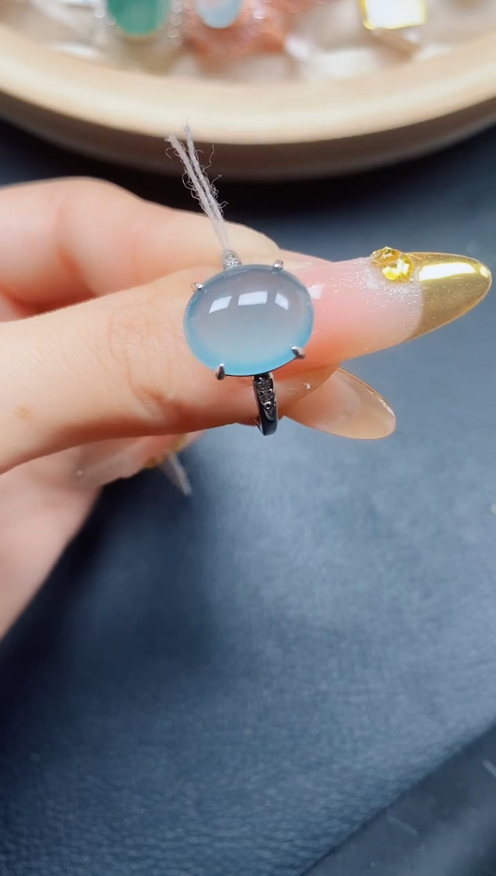 【闪购商品】翡翠戒指银S925镶嵌翡翠