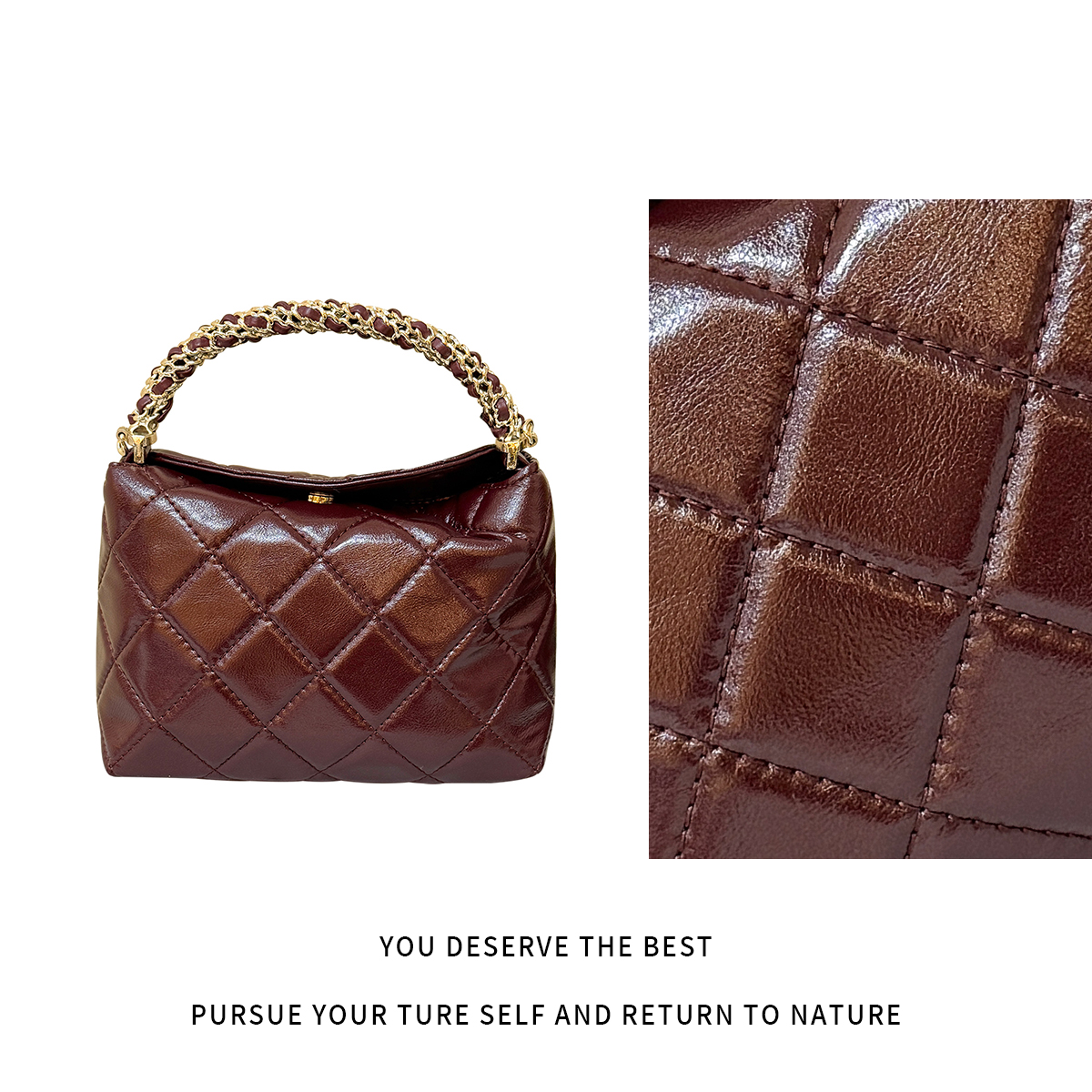 2025新款女包时尚新款包包卷手柄小手提包-HC062-红