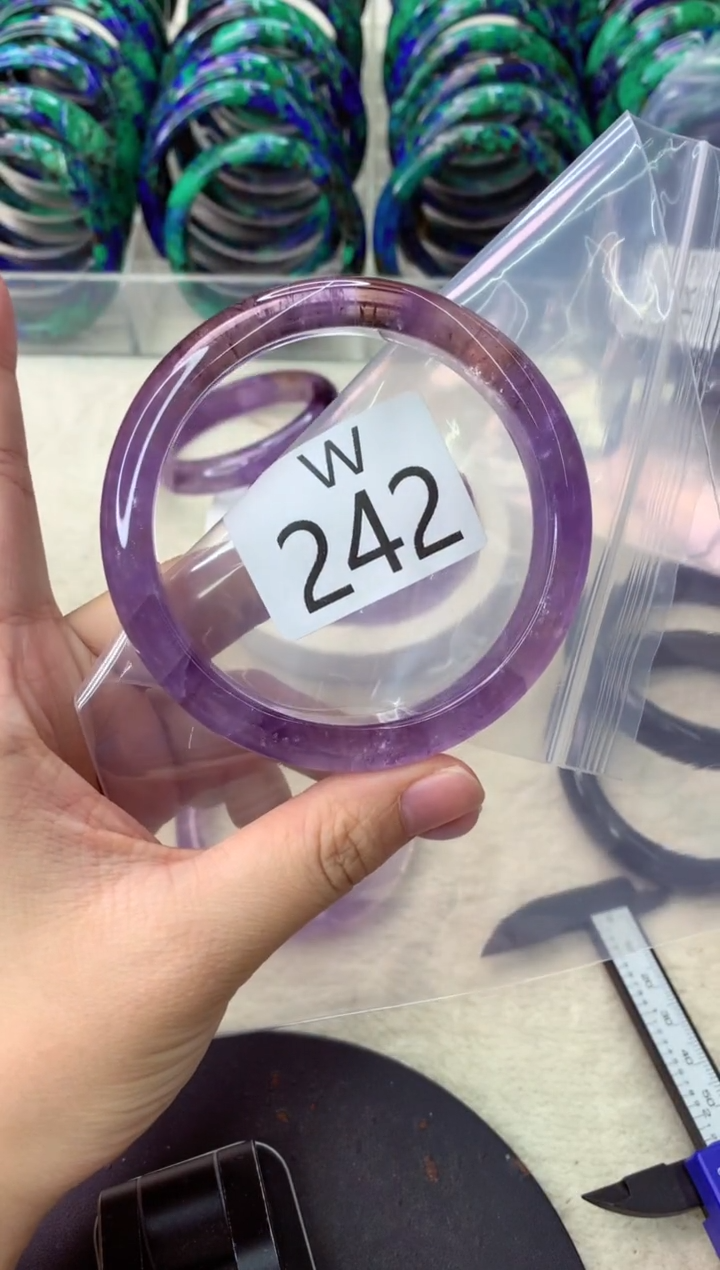 未镶嵌手镯水晶布***子W242-64
