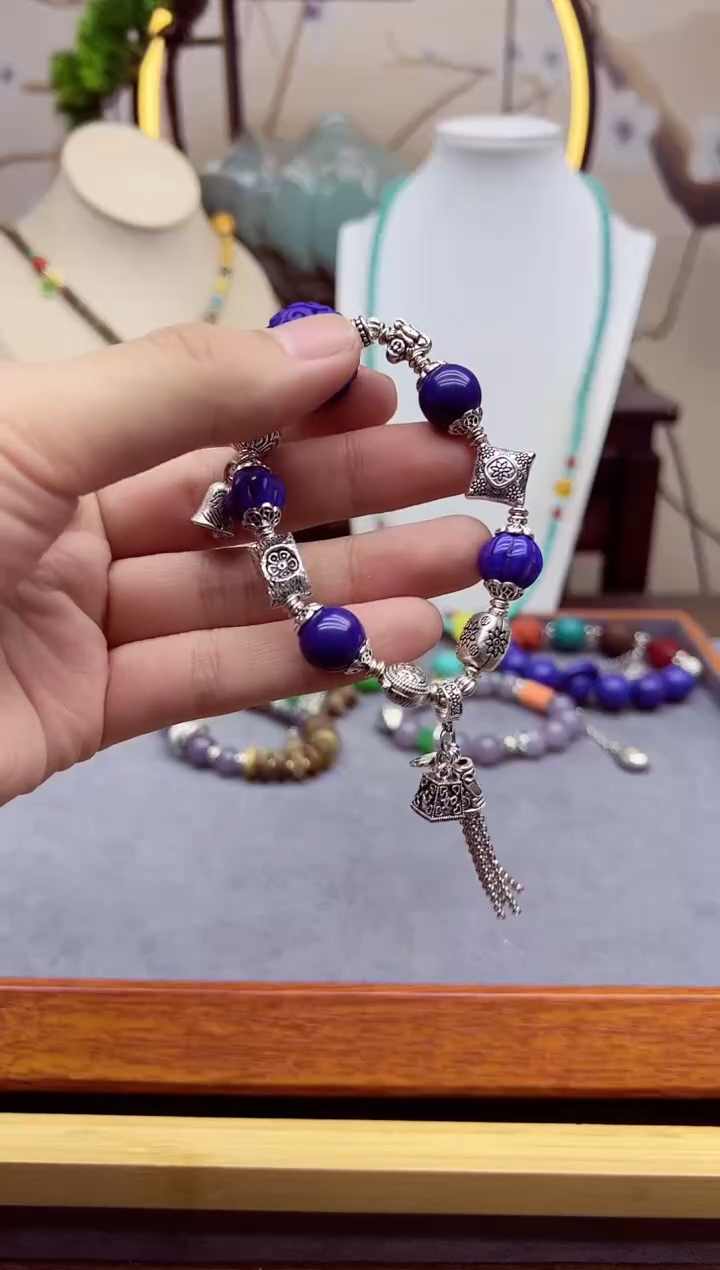 【闪购商品】青金石颈饰银S925镶嵌S292``````