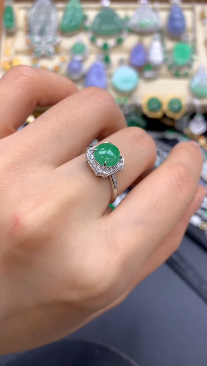 【闪购商品】翡翠戒指18K金镶嵌324-中国好珍宝