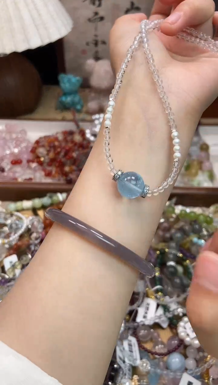 海蓝宝石颈饰未镶嵌3736