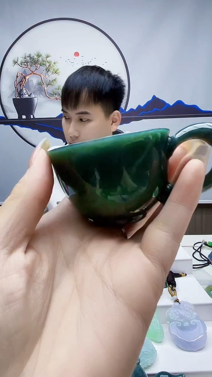 未镶嵌定制翡翠程*毛货摆件58