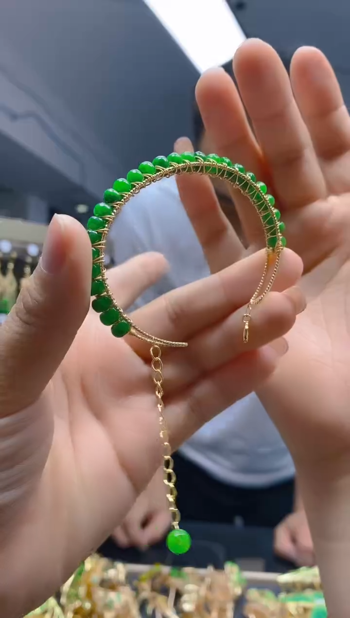 【闪购商品】翡翠耳饰合金171翡翠手镯