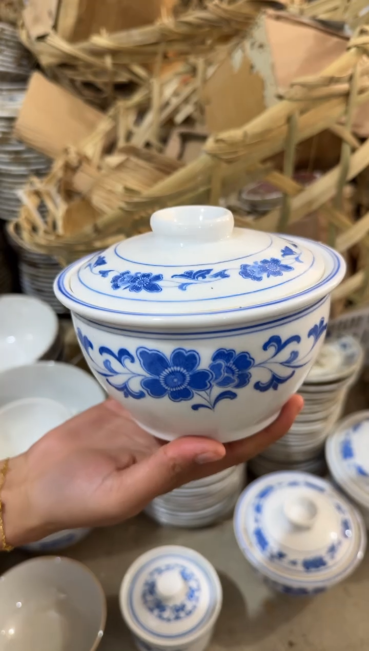 【闪购商品】摆件蓝海棠炖盅600毫升微瑕介意勿拍