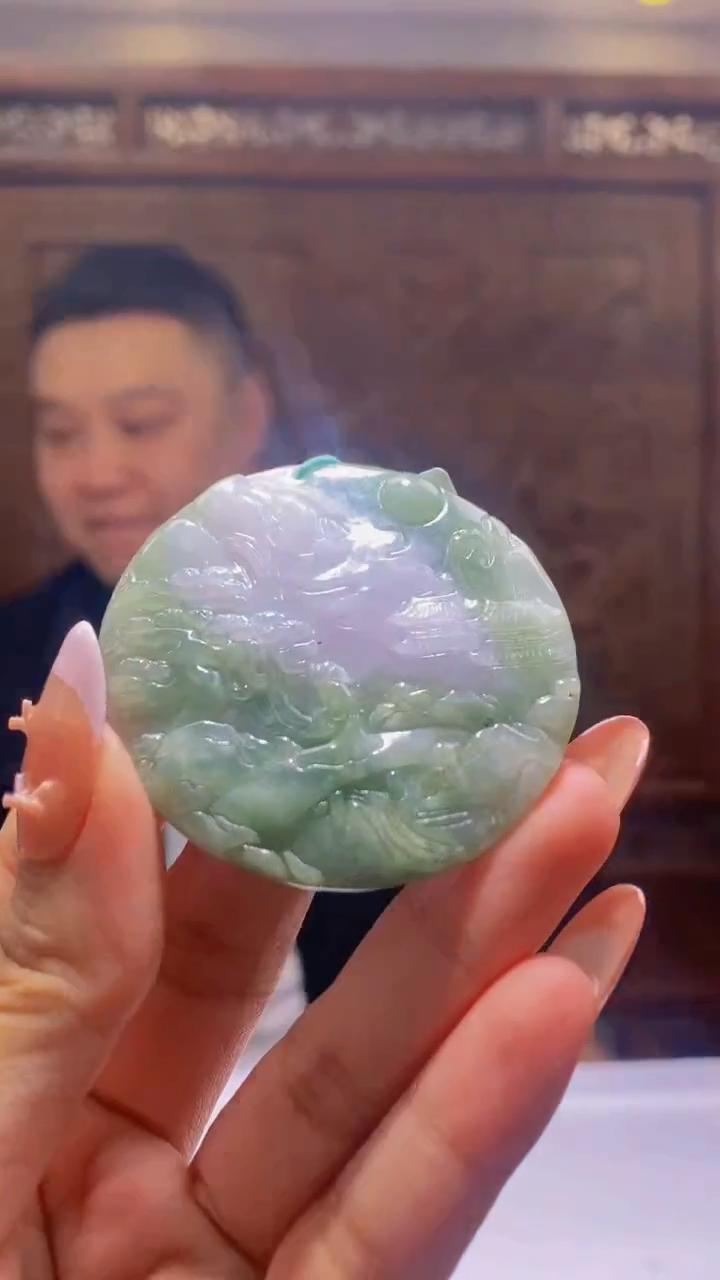 翡翠未镶嵌吊坠(不含链)天然翡翠KJ0812-8