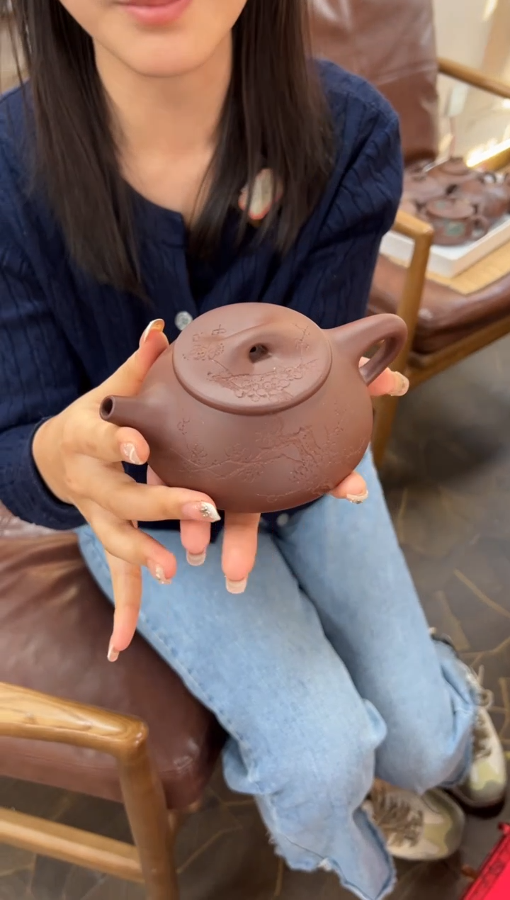 【闪购商品】紫砂茶壶【头哥手工壶】景舟石瓢底槽清梅花