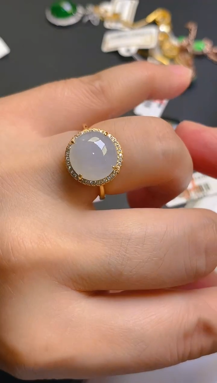 【闪购商品】翡翠耳饰银S925镶嵌天然A货翡翠1