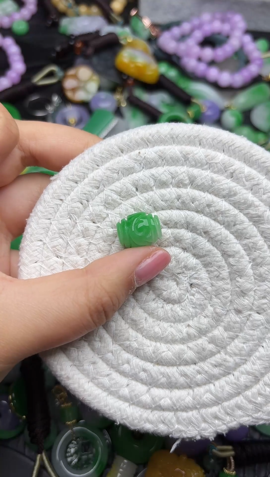 颈饰未镶嵌翡翠缅甸翡翠吊坠