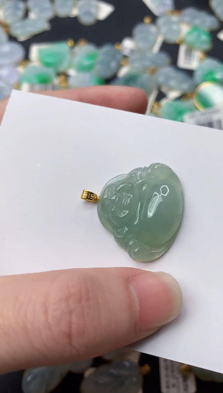 【闪购商品】翡翠颈饰18K金镶嵌80.......