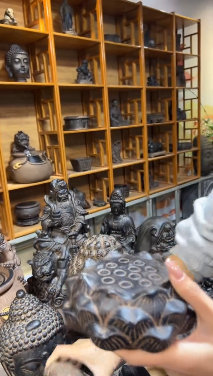 陶土莲蓬实心底座