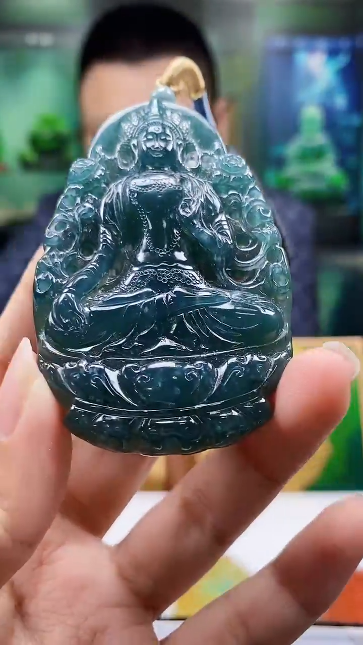 未镶嵌定制翡翠KK翡翠毛货吊坠-32