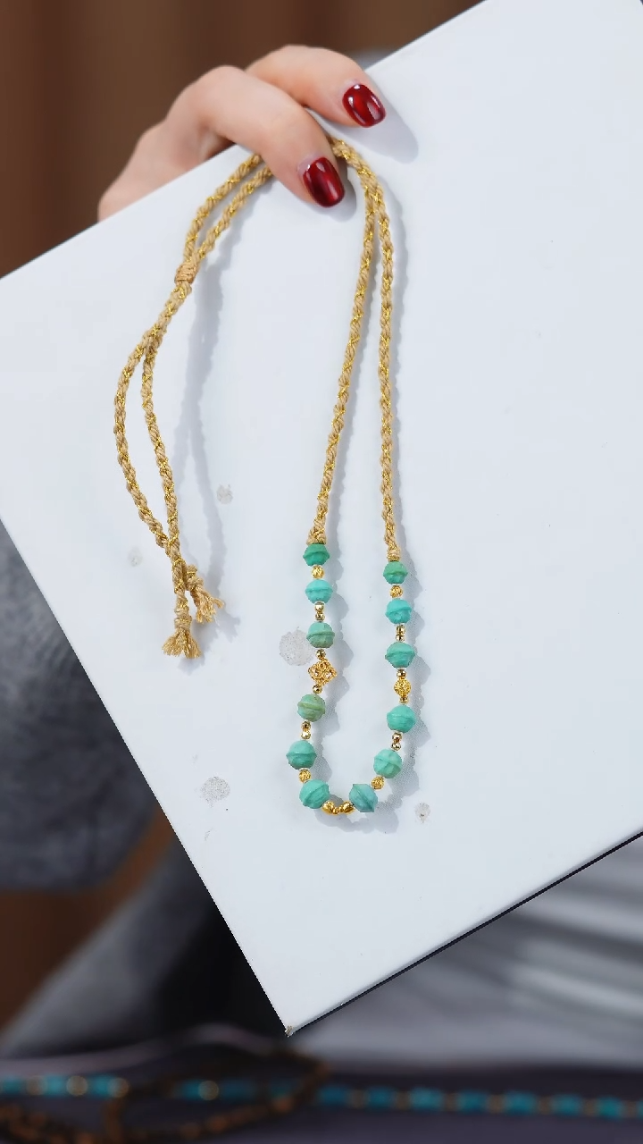 【闪购商品】绿松石项链18K金镶嵌1