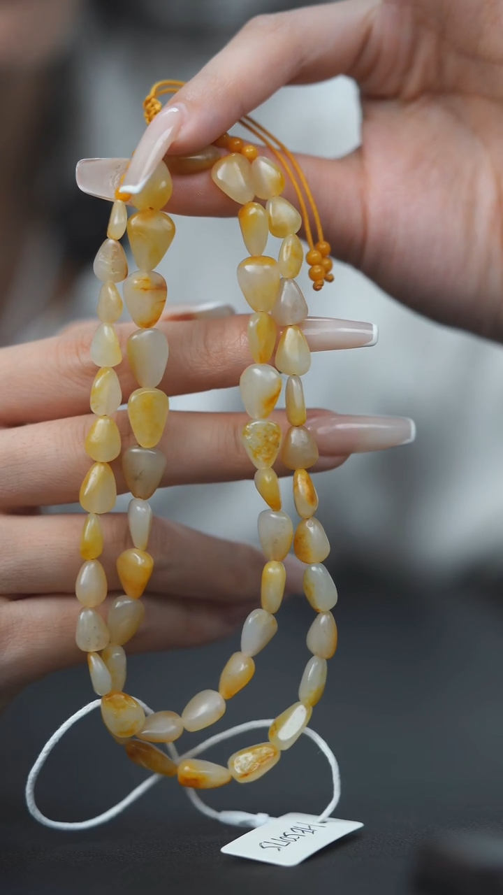 项链未镶嵌和田玉HE50175随行白玉籽项链