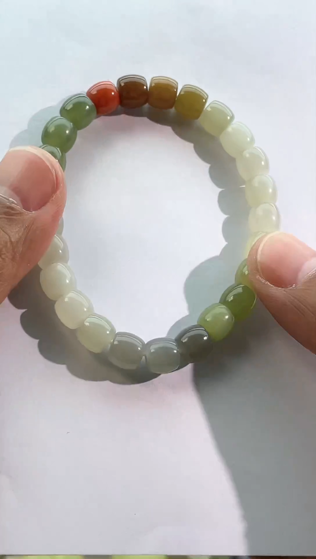 【闪购商品】和田玉手链未镶嵌和田玉多宝直切手串多样性发其一