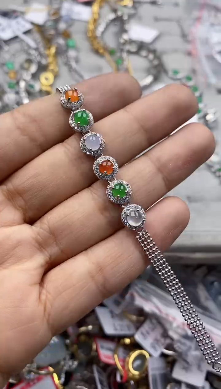 银S925镶嵌戒指翡翠101010---2