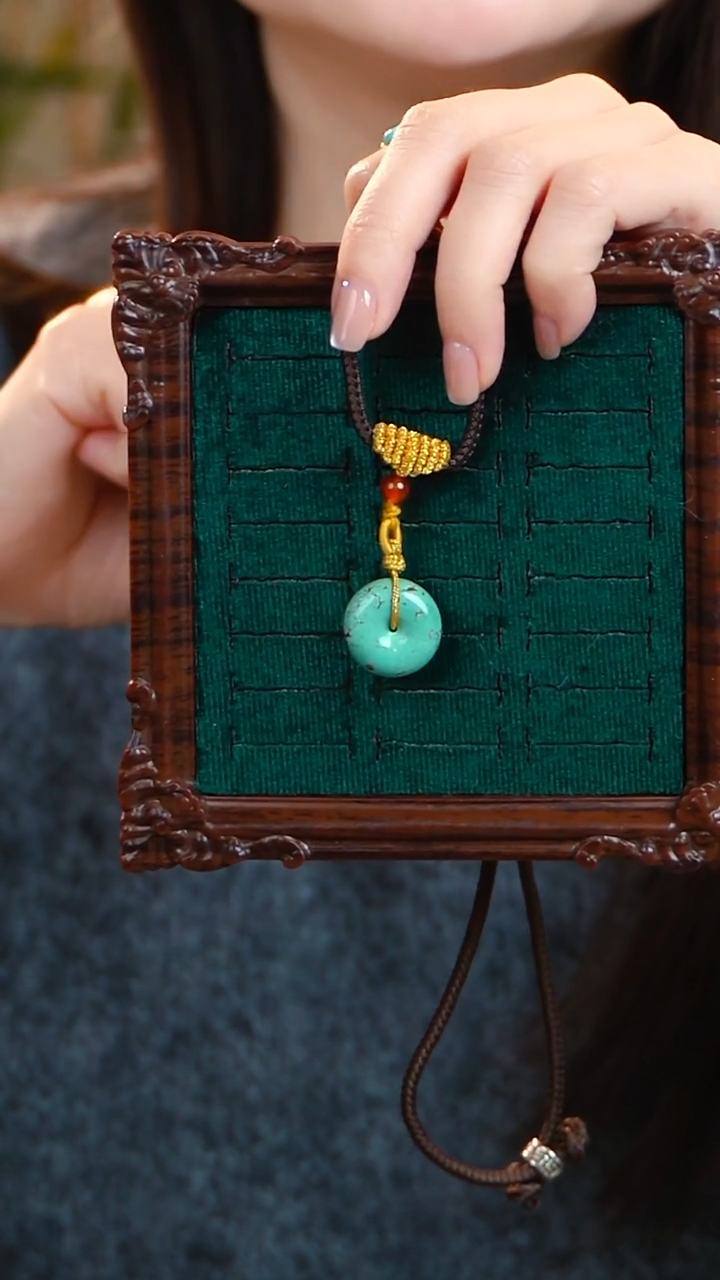 未镶嵌绿松石项链平安扣