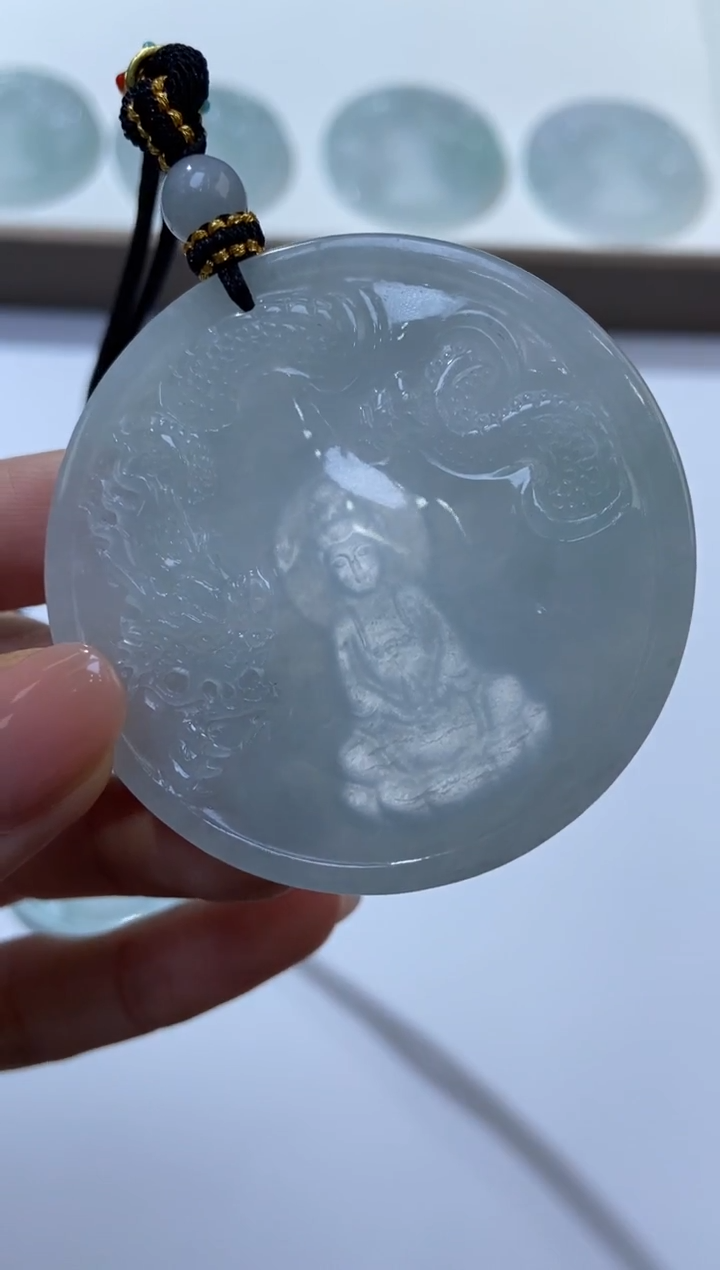 颈饰未镶嵌翡翠 376856/翡翠御龙观音  多样性一件发