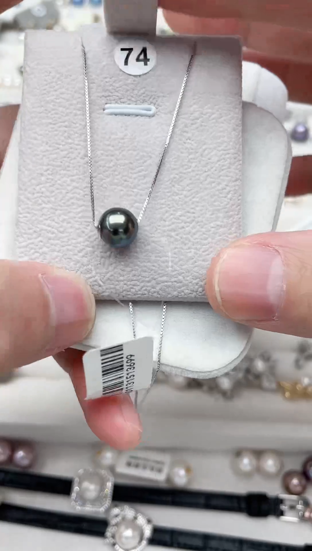 【闪购商品】海水珍珠吊坠(赠链)18K金镶嵌项链