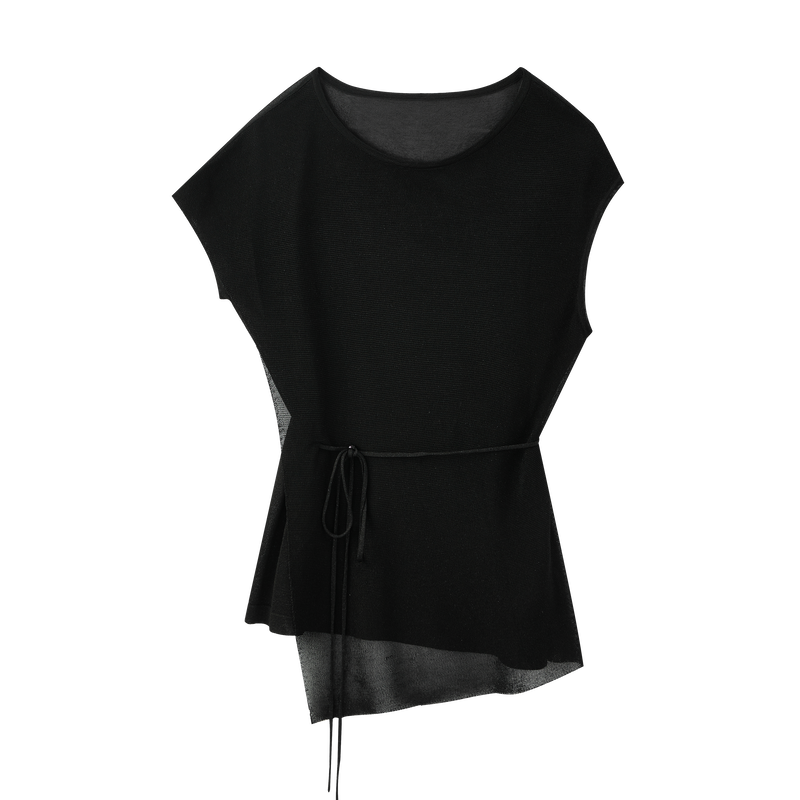 【尚雅专属】X04BZE2527小众解构不规则23夏高腰系带亮丝短袖